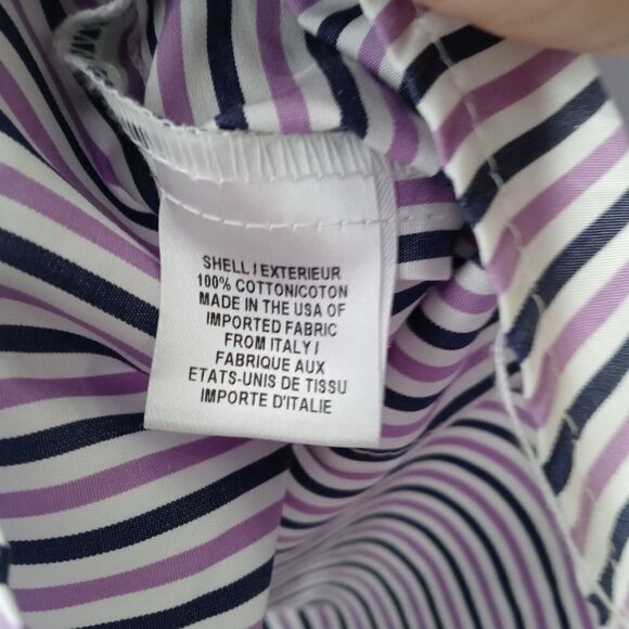 Milly Michelle Bell-Sleeve Striped Shirting Blouse - Picture 9 of 11